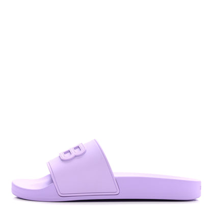 Balenciaga Rubber BB Womens Pool Slide Sandals 39 Lilac 1 of 8