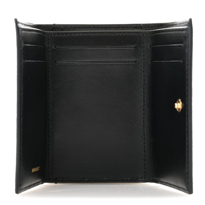 Burberry Grained Calfskin Double Flap Lark Wallet Black 5 of 8
