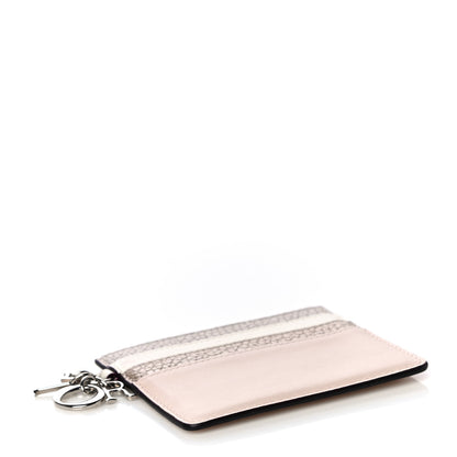 Christian Dior Grained Calfskin Card Holder Pink Multicolor 4 of 11