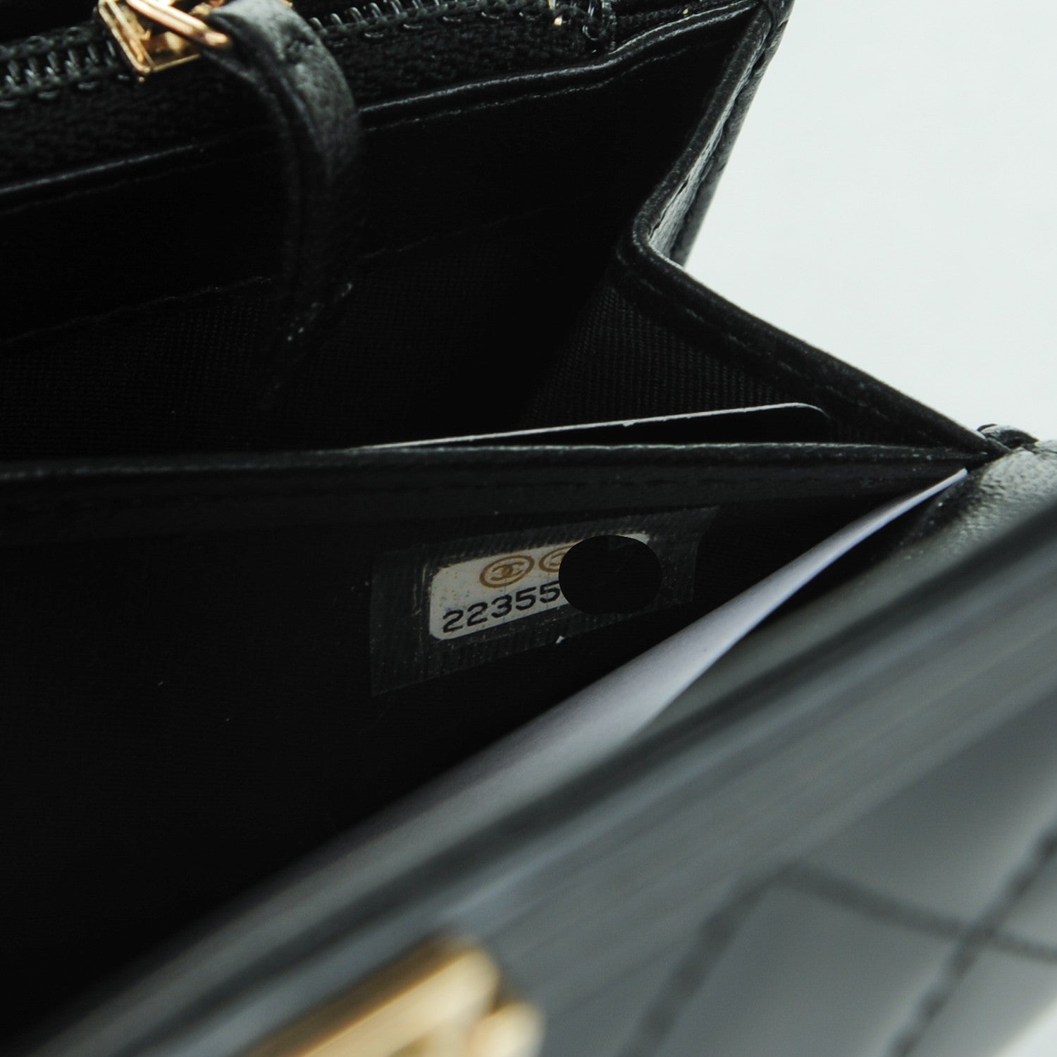 Chanel Iridescent Glazed Calfskin Quilted Boy Flap Wallet Black 8 of 8