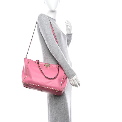 Valentino Garavani Vitello Medium Rockstud Tote Ninphea 2 of 10