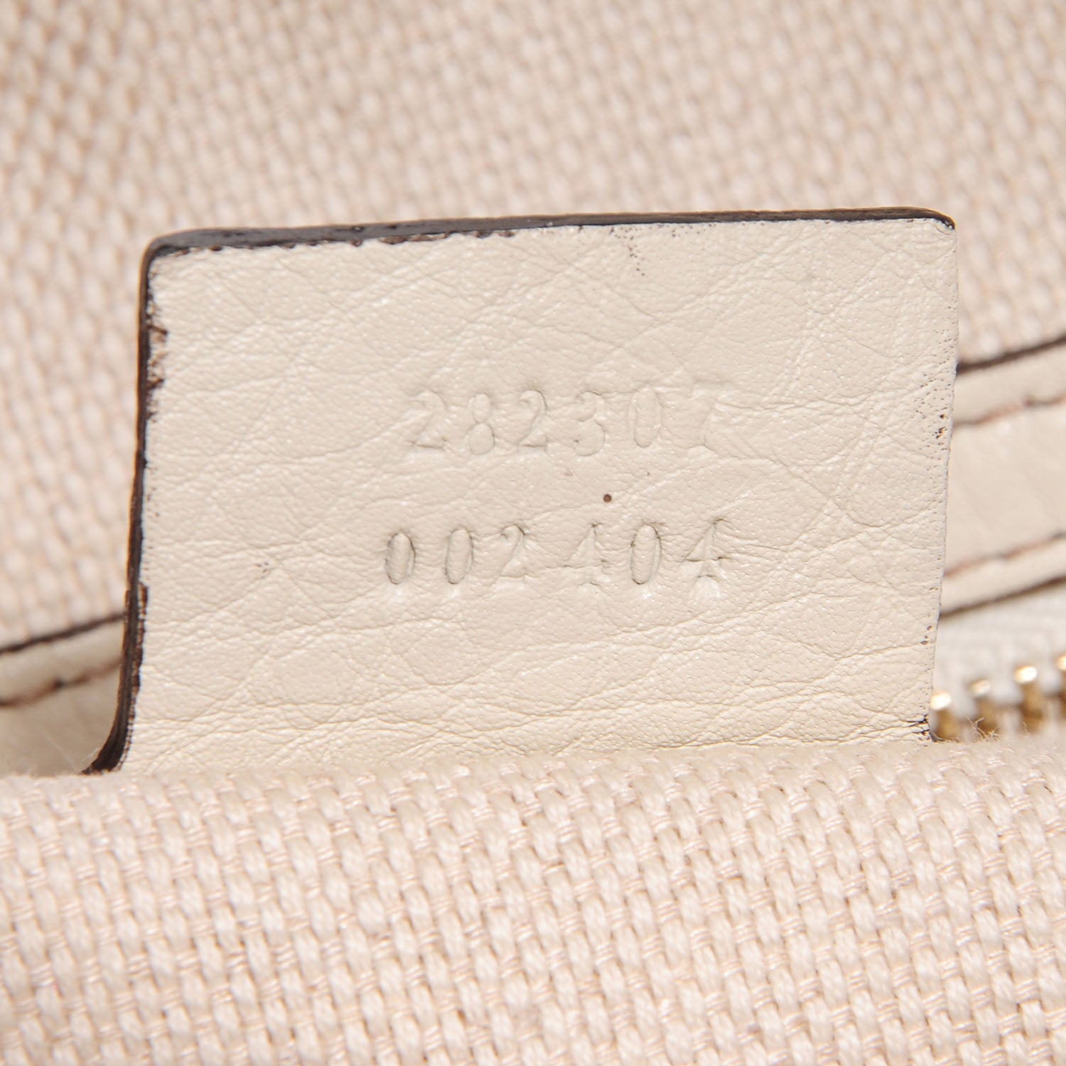 Gucci Pebbled Calfskin Small Soho Top Handle Bag Off White 7 of 7