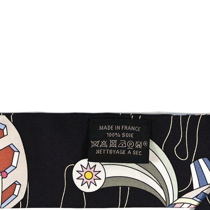Hermes Silk Odyssey Twilly Black Bleu Ciel Rose 3 of 4