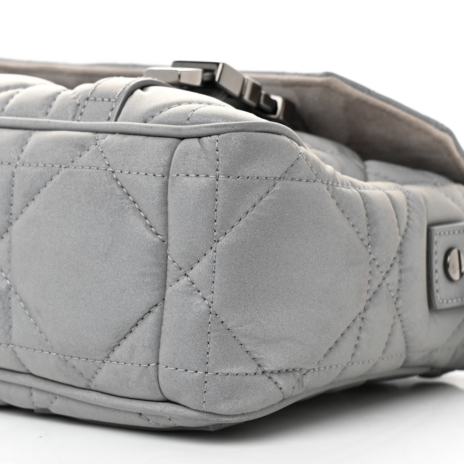 Christian Dior Calfskin Macrocannage Small Diorcamp Messenger Argent 10 of 11