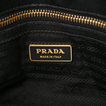 Prada Tessuto Nylon Nappa Braided Gaufre Shopping Satchel Black 6 of 18