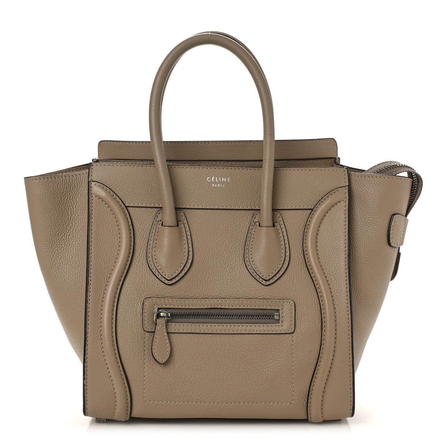 Drummed Calfskin Micro Luggage Dune