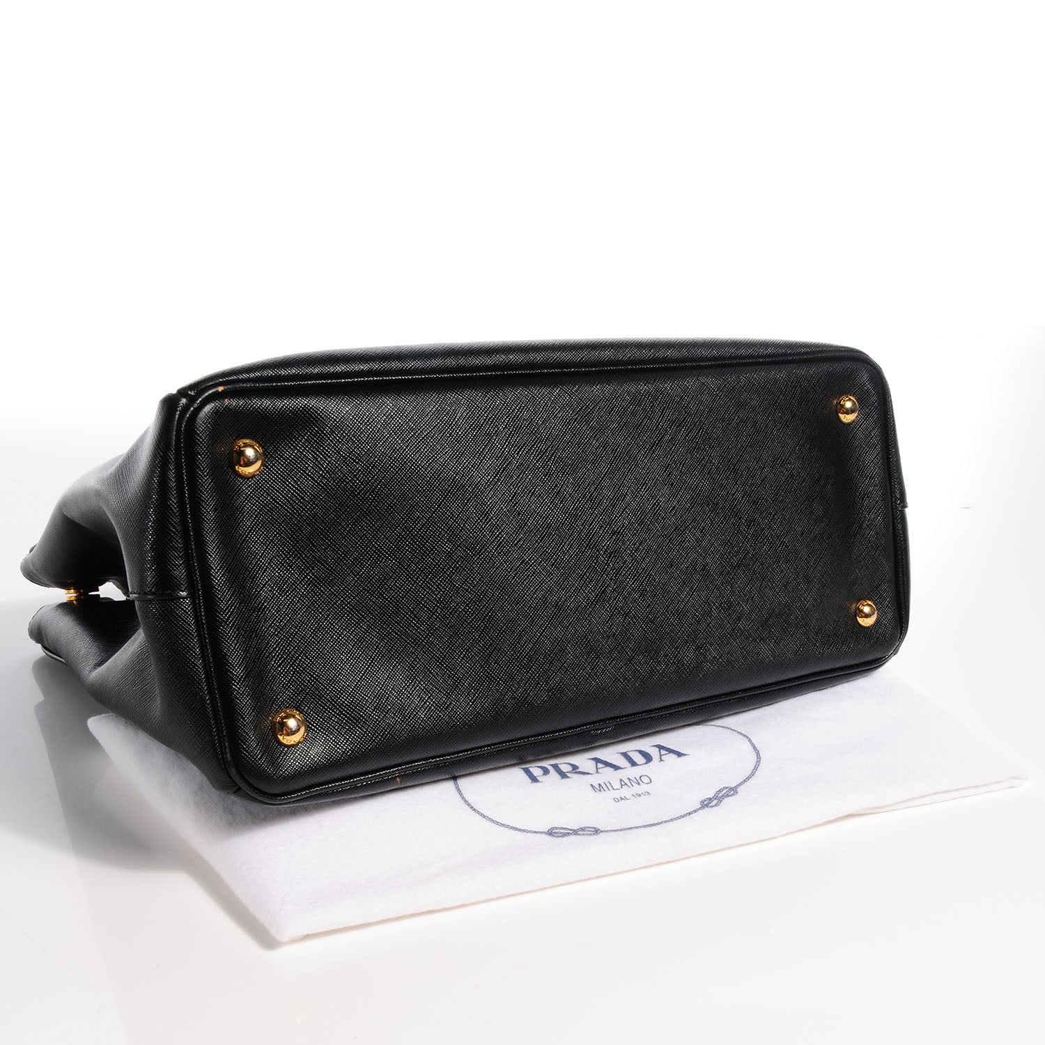 Prada Saffiano Lux Large Double Zip Tote Nero Black 4 of 9