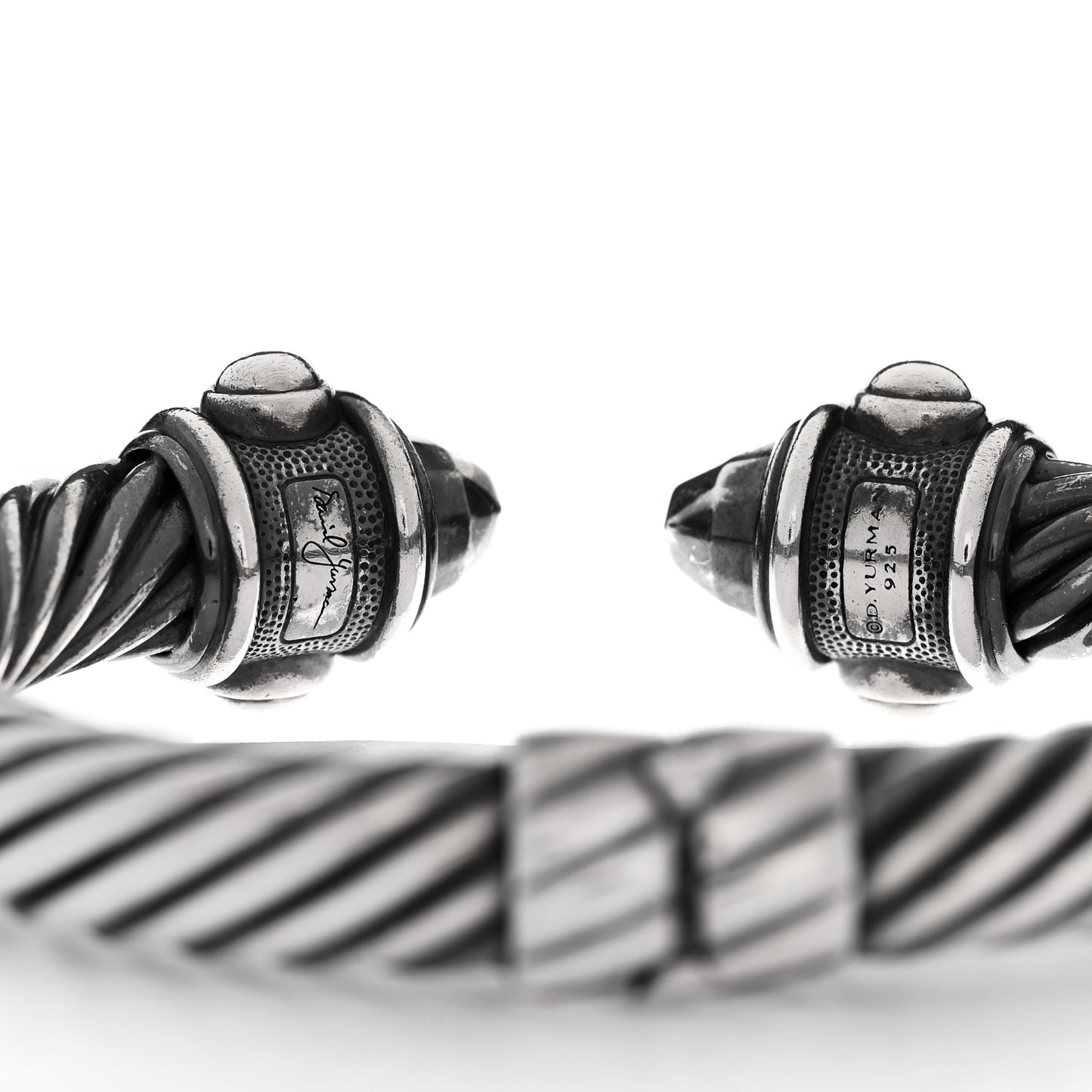 Darkened Sterling Silver 10mm Renaissance Cable Bracelet