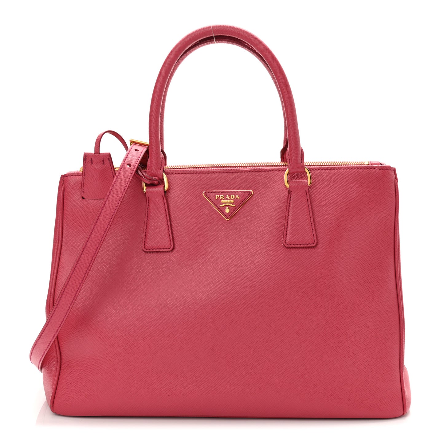 Saffiano Medium Galleria Double Zip Tote Peonia