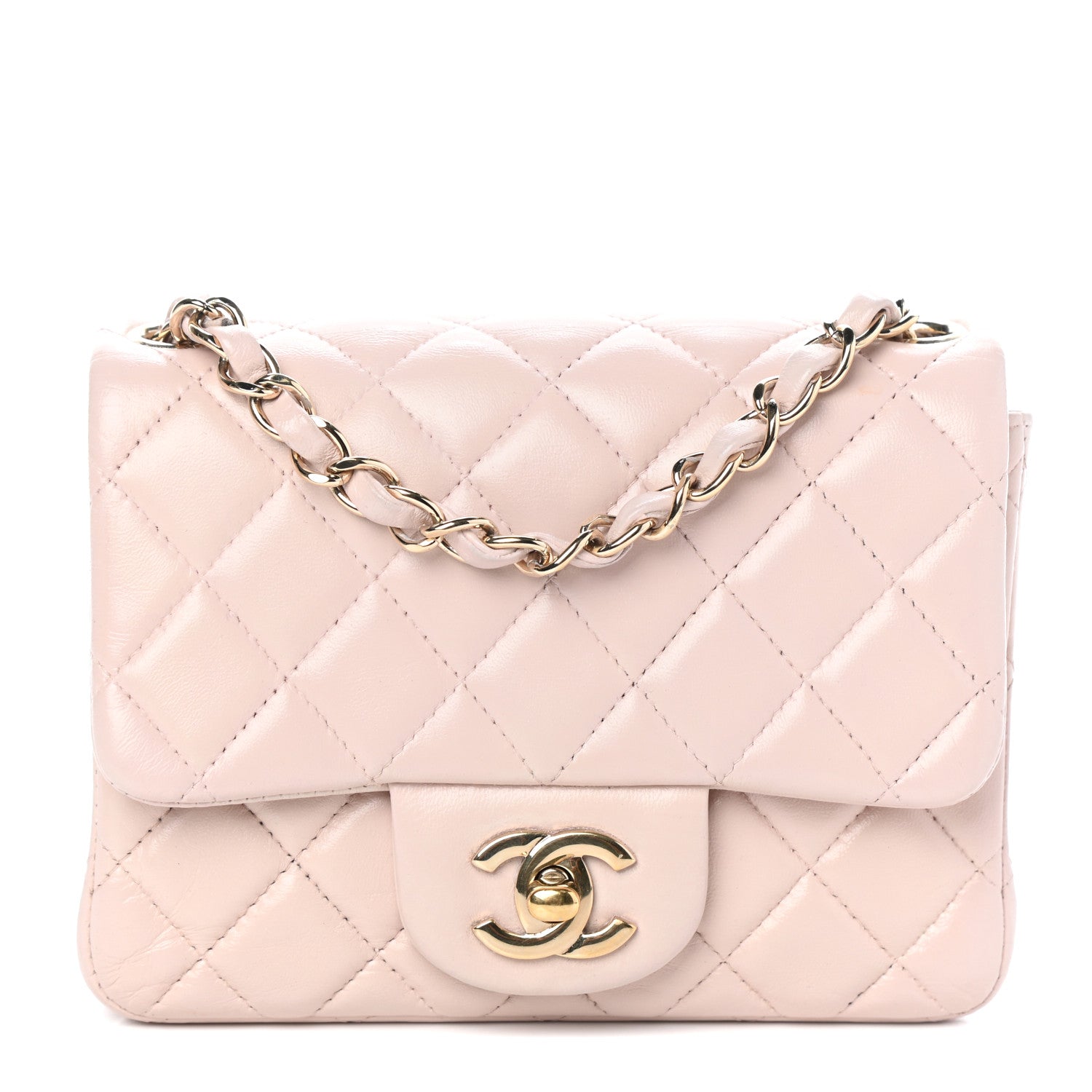 Chanel Lambskin Quilted Mini Square Flap Pink 1 of 9