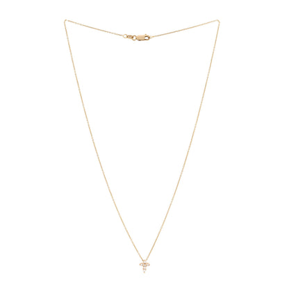 Roberto Coin 18K Yellow Gold Diamond Tiny Treasures Mini Cross Pendant Necklace 3 of 7