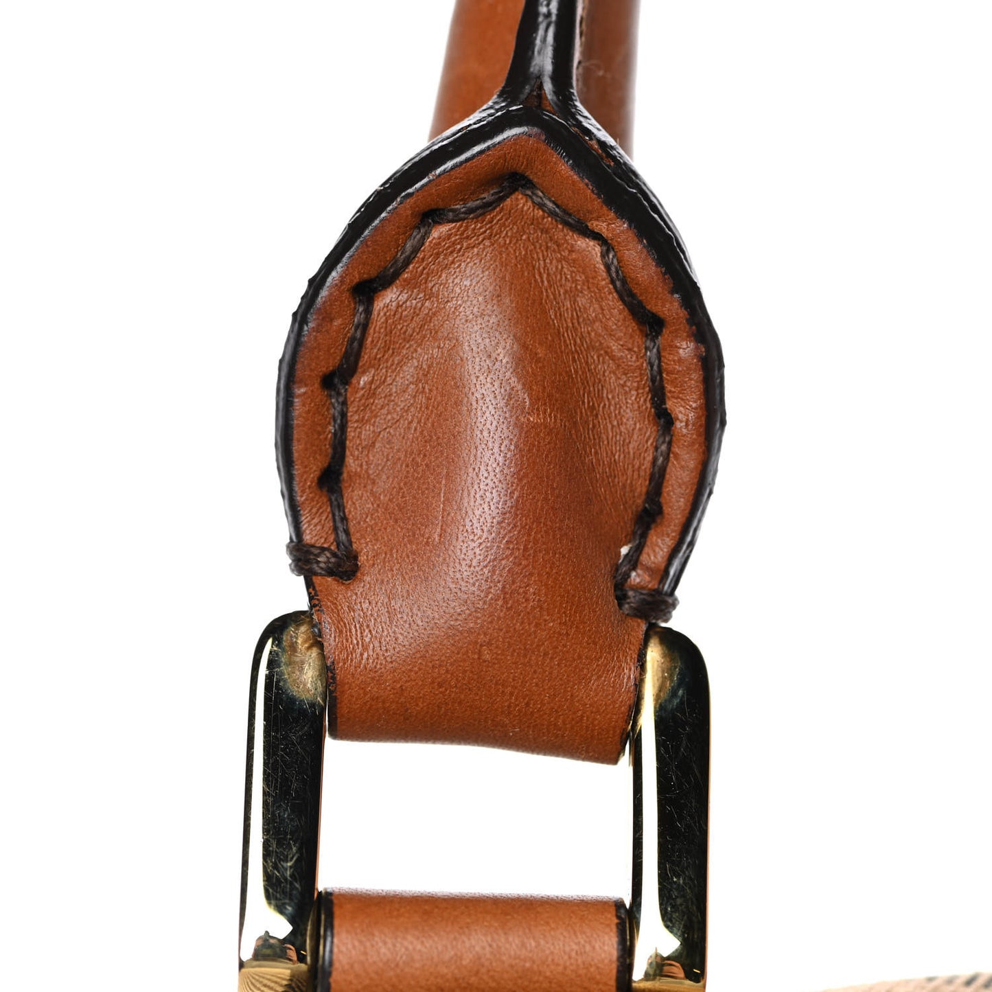 Bridle Calfskin House Check Small Orchard Bowling Bag Deep Claret