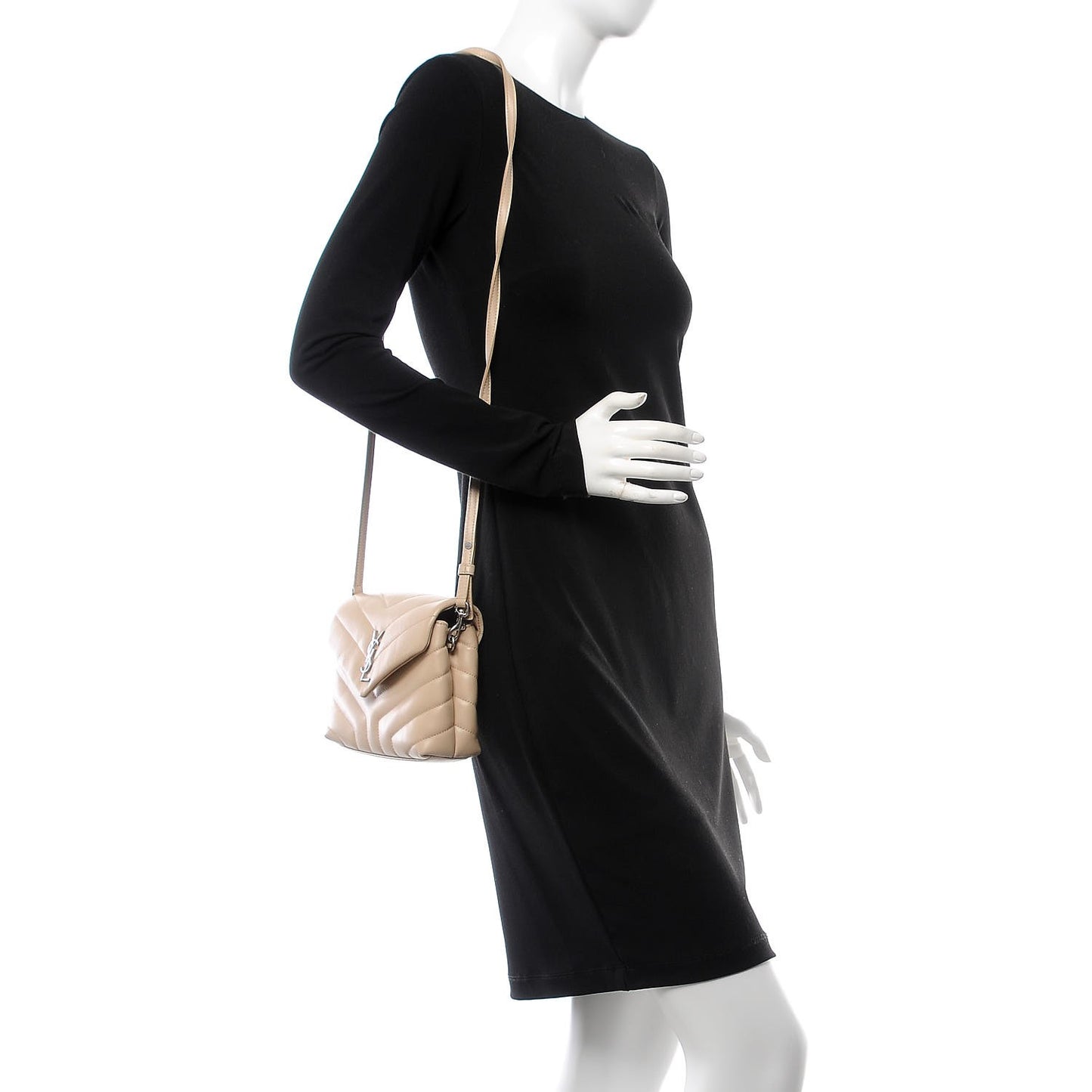 Calfskin Y Quilted Monogram Toy Loulou Satchel Nude Powder
