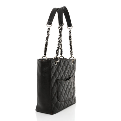 Chanel Caviar Quilted Petit Shopping Tote PST Dark Brown 3 of 16