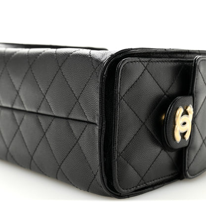 Chanel Caviar Quilted Mini Chanel 25 Handbag Black 10 of 11