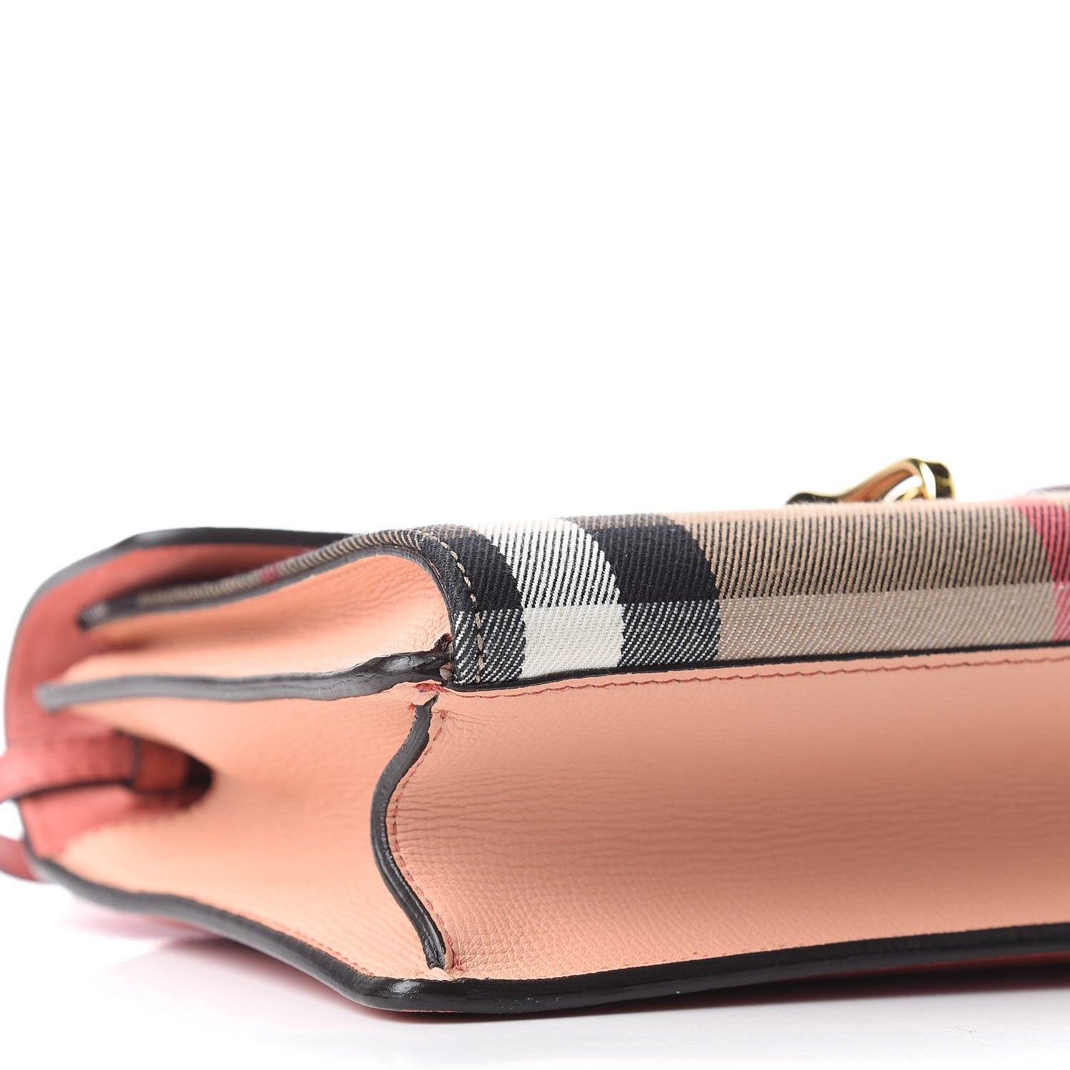 Burberry Derby Calfskin House Check Small Macken Crossbody Bag Copper Pink 6 of 11