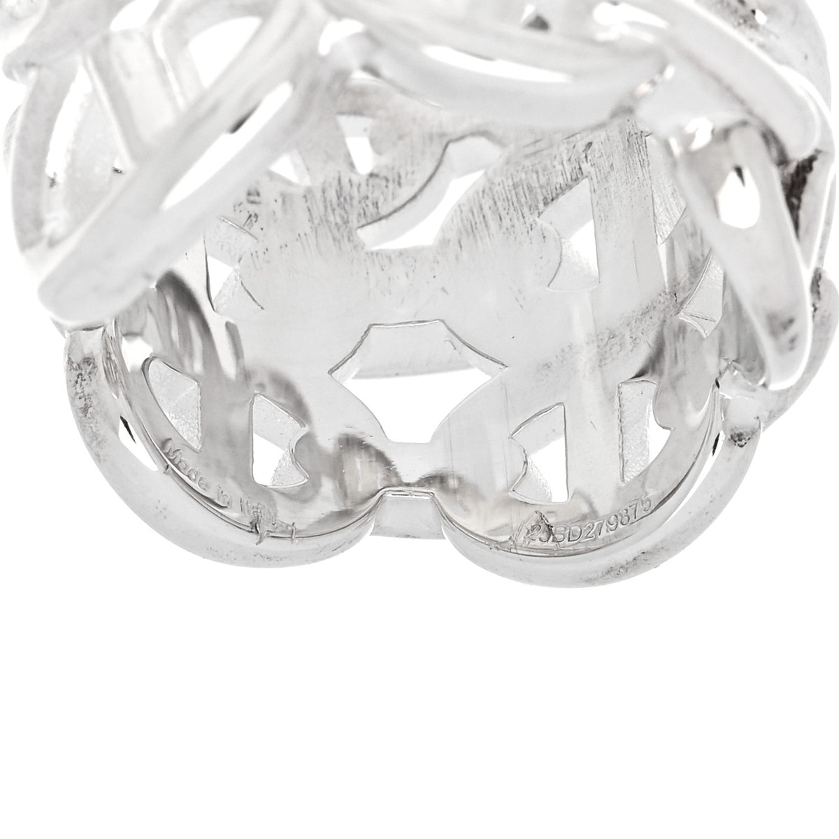 Sterling Silver GM Chaine d'Ancre Enchainee Band Ring 53 6.25