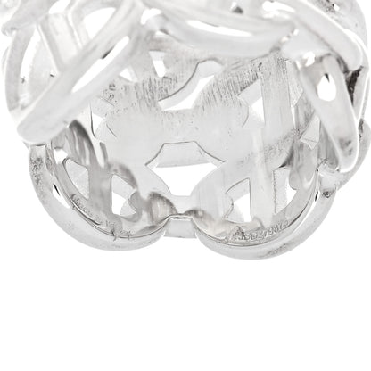 Hermes Sterling Silver GM Chaine d'Ancre Enchainee Band Ring 53 6.25 5 of 6