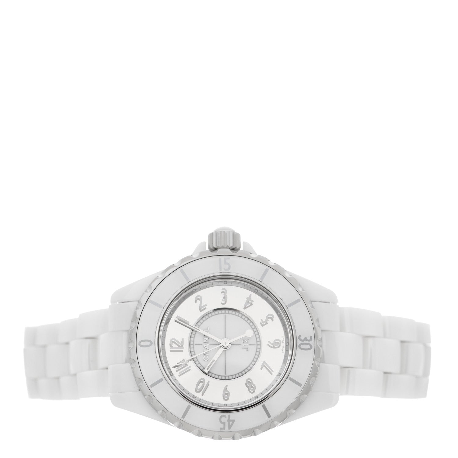 Chanel Stainless Steel Ceramic 33mm J12 Mirror Quartz Watch White 2 of 5