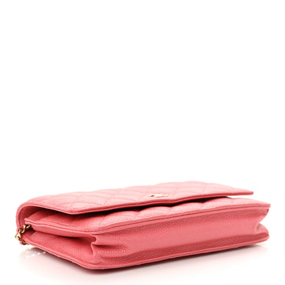 Chanel Caviar Quilted Wallet on Chain WOC Pink 4 of 11