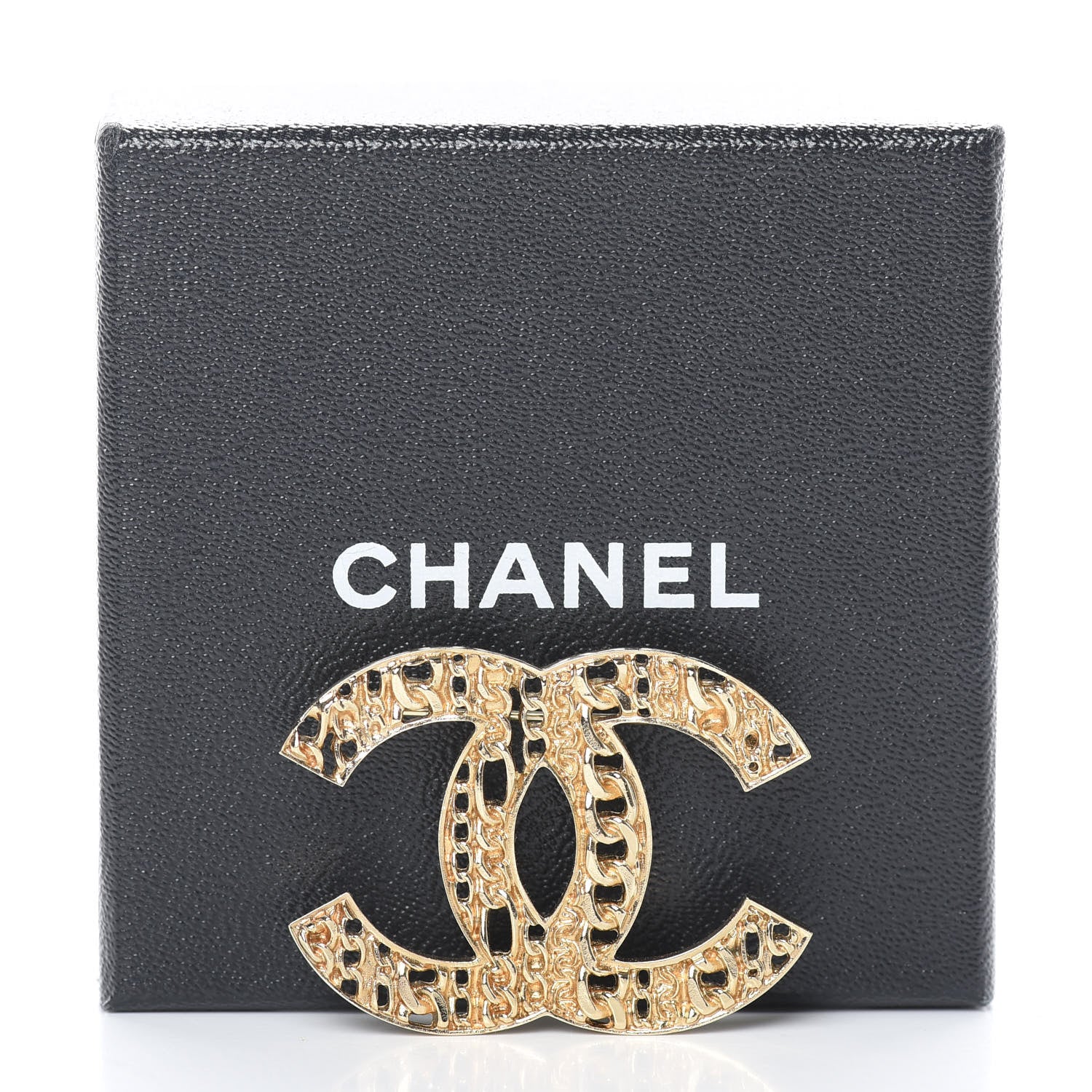 Chanel Chain CC Brooch Pin Light Gold 5 of 5