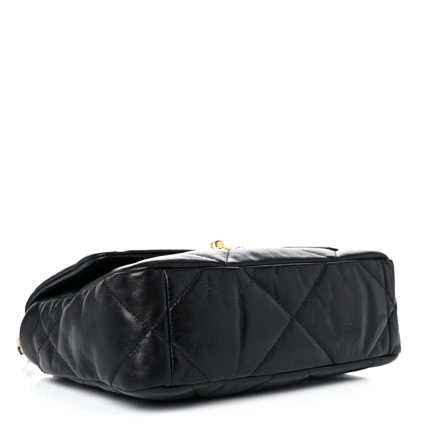 Goatskin Quilted Medium Chanel 19 Flap Black