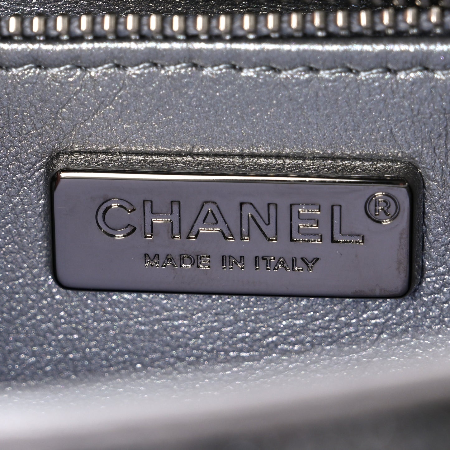 Sequin Quilted Small Single Flap Grey Dark Grey