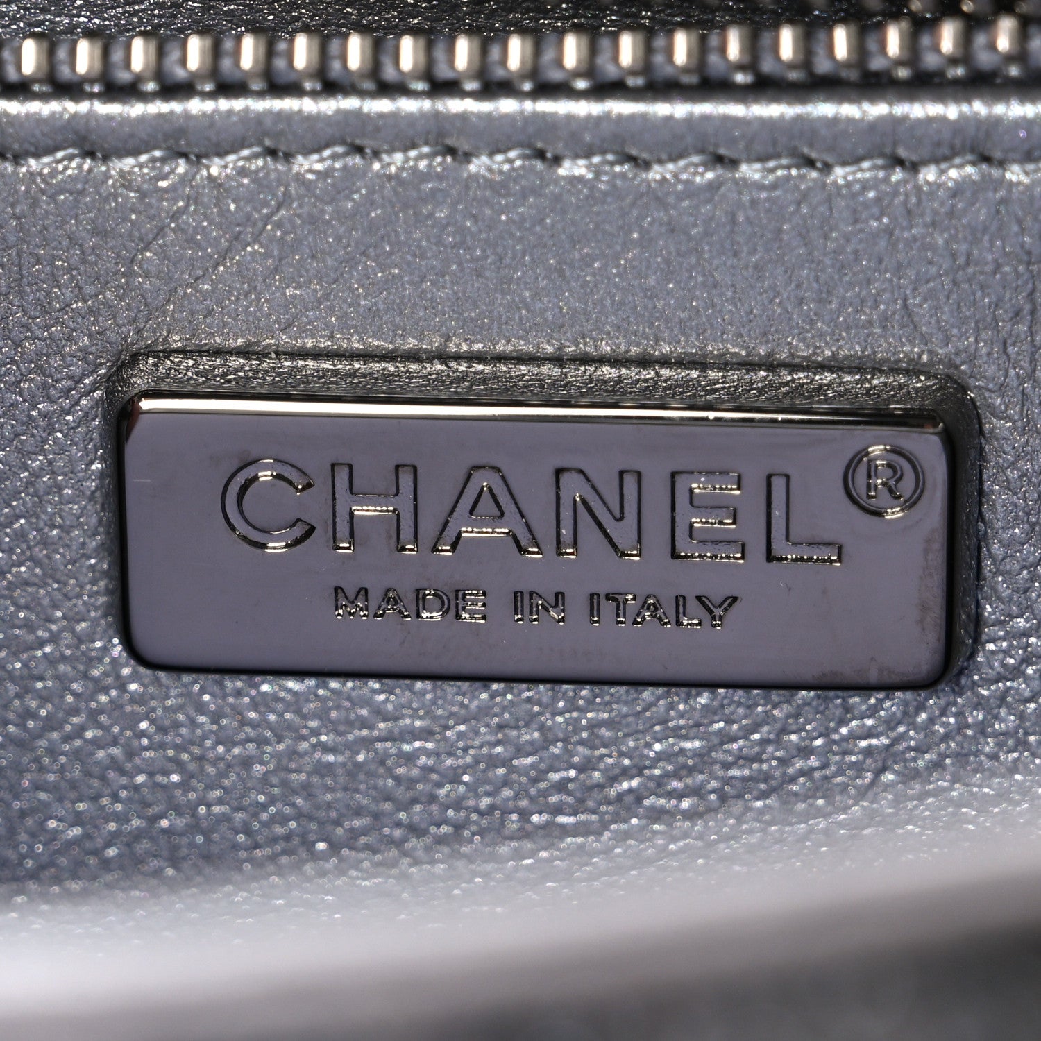 Chanel Sequin Quilted Small Single Flap Grey Dark Grey 6 of 10
