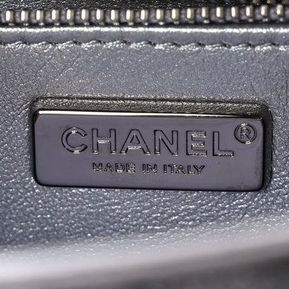 Chanel Sequin Quilted Small Single Flap Grey Dark Grey 6 of 10