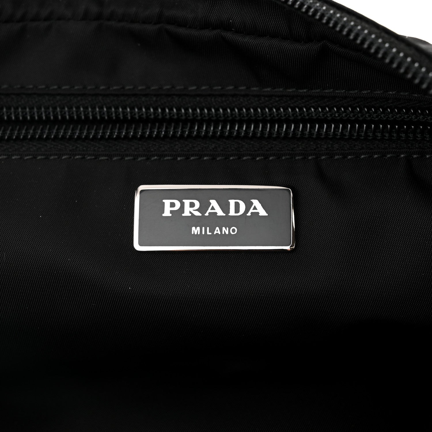 Prada Tessuto Nylon Saffiano Belt Bag Black 7 of 12