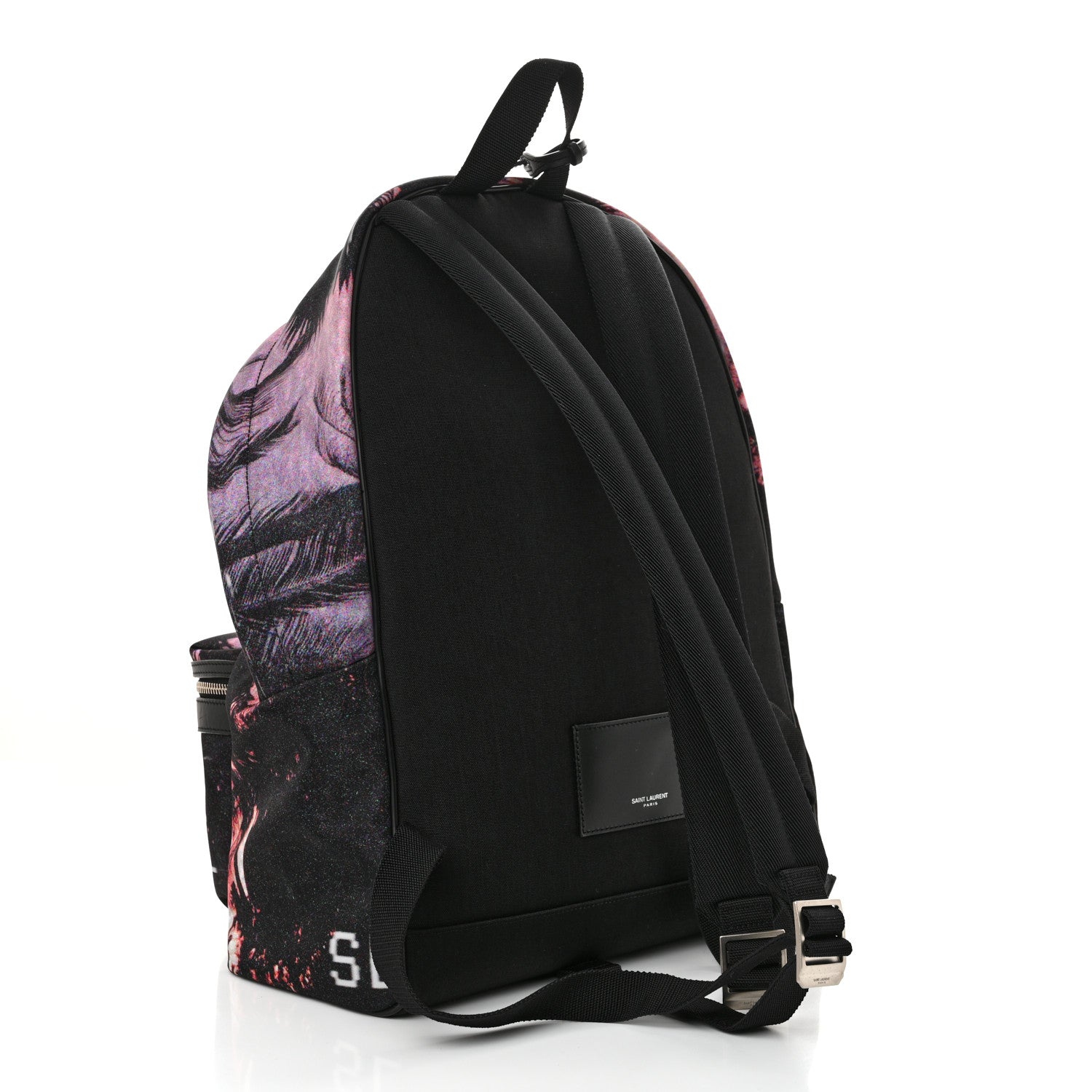 Saint Laurent Canvas Palm Tree Sunset City Backpack Violet Black 3 of 9