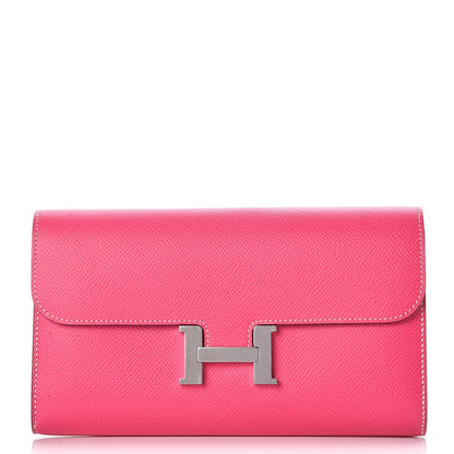 Hermes Epsom Constance Long Wallet Rose Tyrien 1 of 7