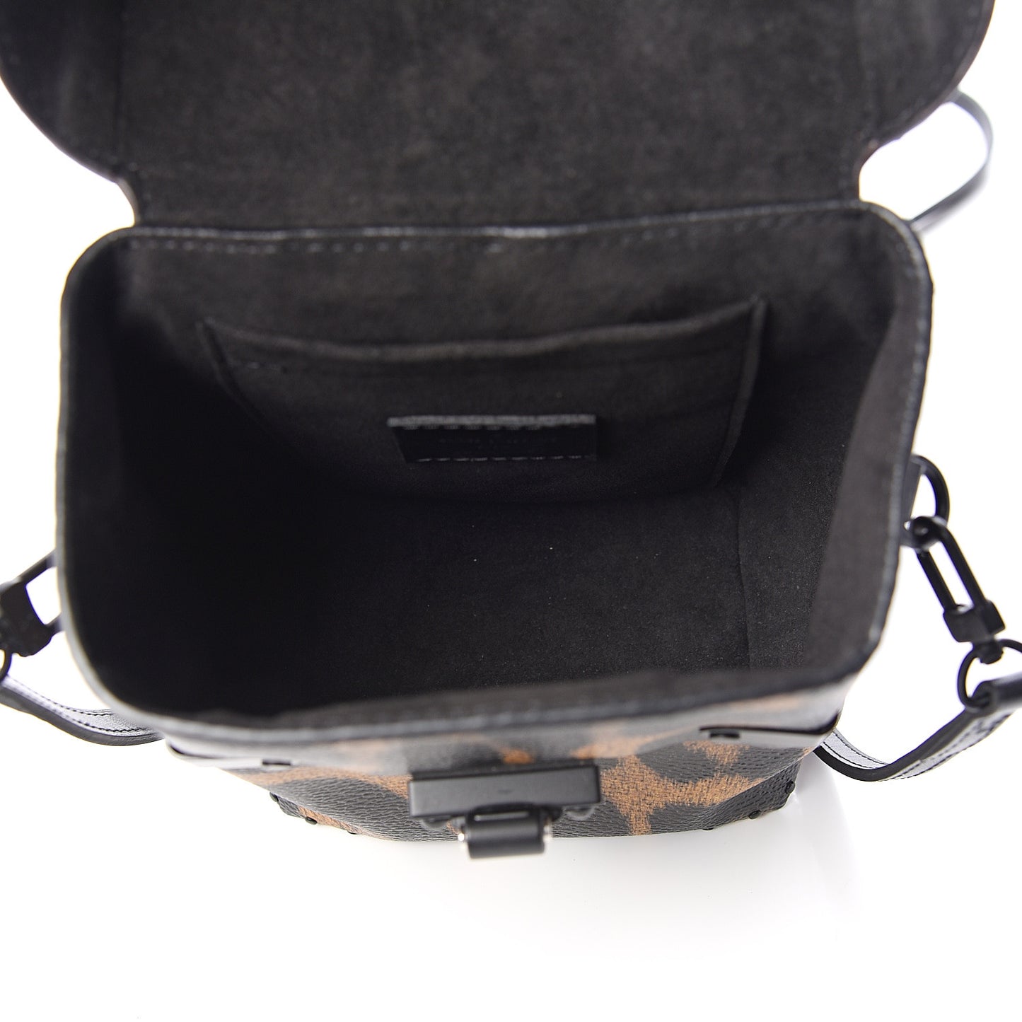 Monogram Wild Animal Print Camera Box Black