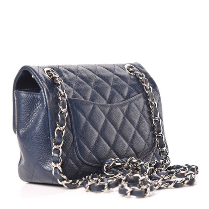 Chanel Caviar Quilted Mini Rectangular Flap Navy 4 of 13