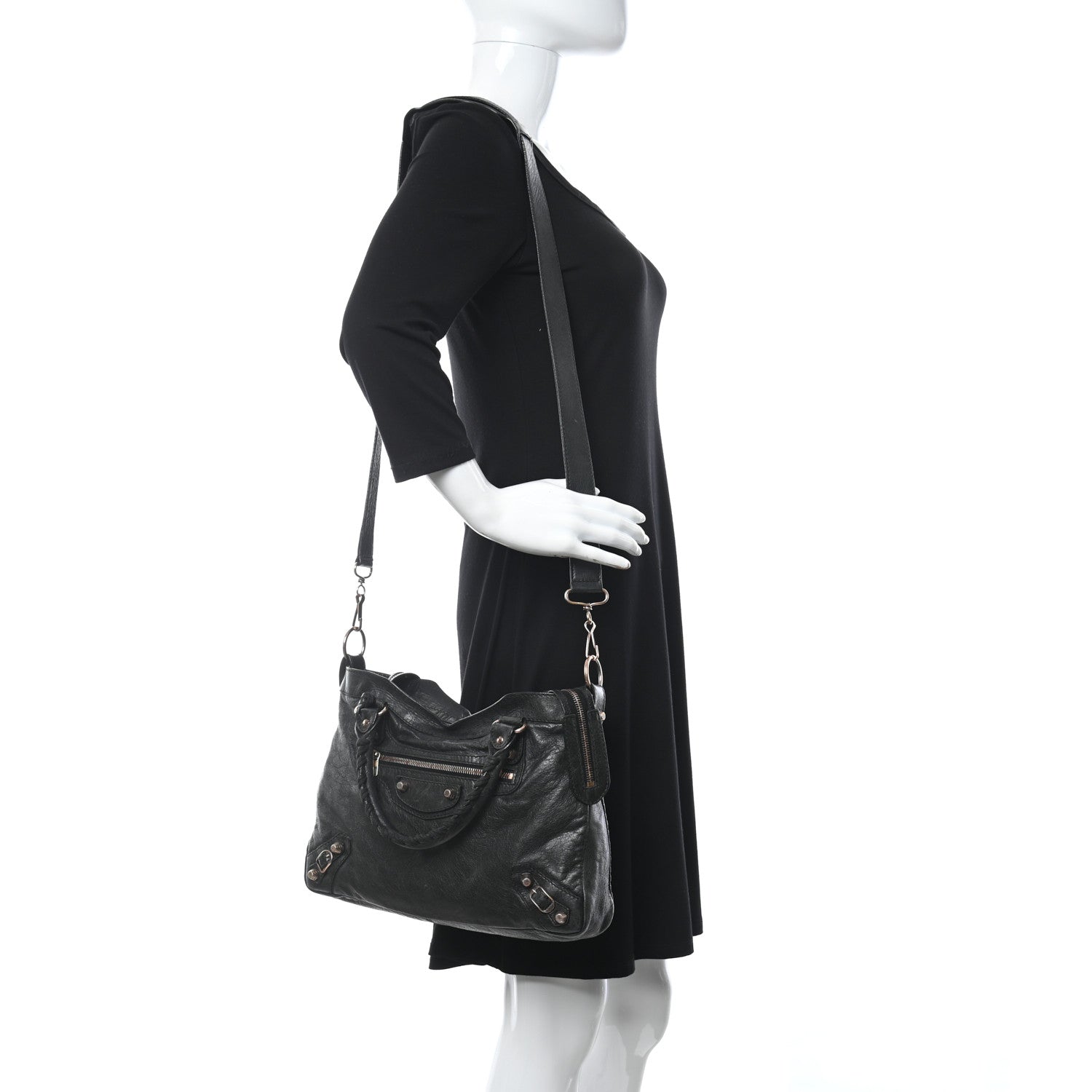 Balenciaga Agneau Giant 12 Rose Gold Hardware Town Black 2 of 13