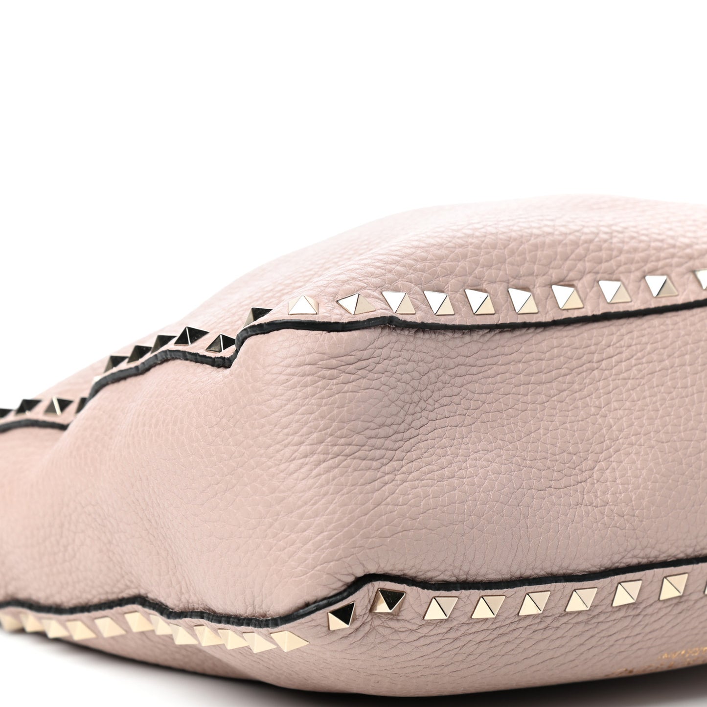 Pebbled Calfskin Small Rockstud Flip-Lock Messenger Bag Poudre
