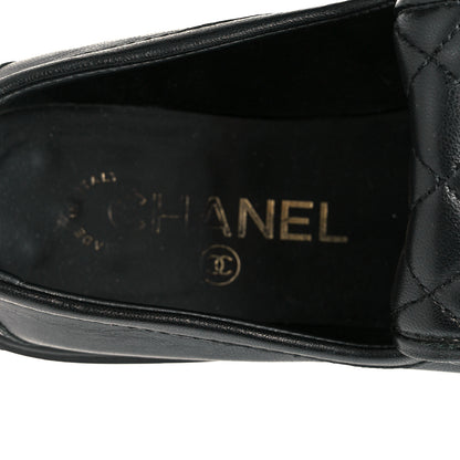 Chanel Lambskin Quilted CC Turnlock Loafers 37 Black 7 of 11