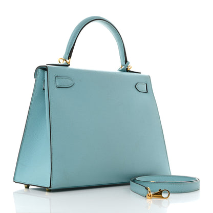 Hermes Epsom Kelly Sellier 28 Bleu Atoll 3 of 21