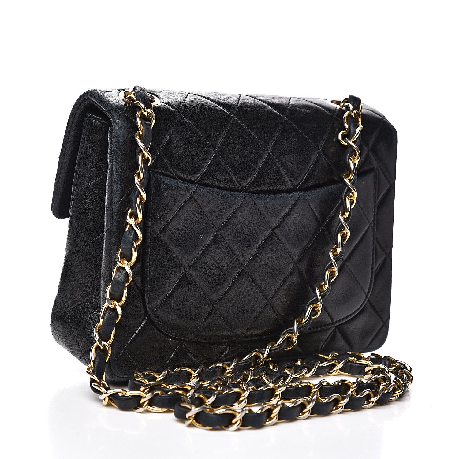 Chanel Lambskin Quilted Mini Square Flap Black 2 of 17