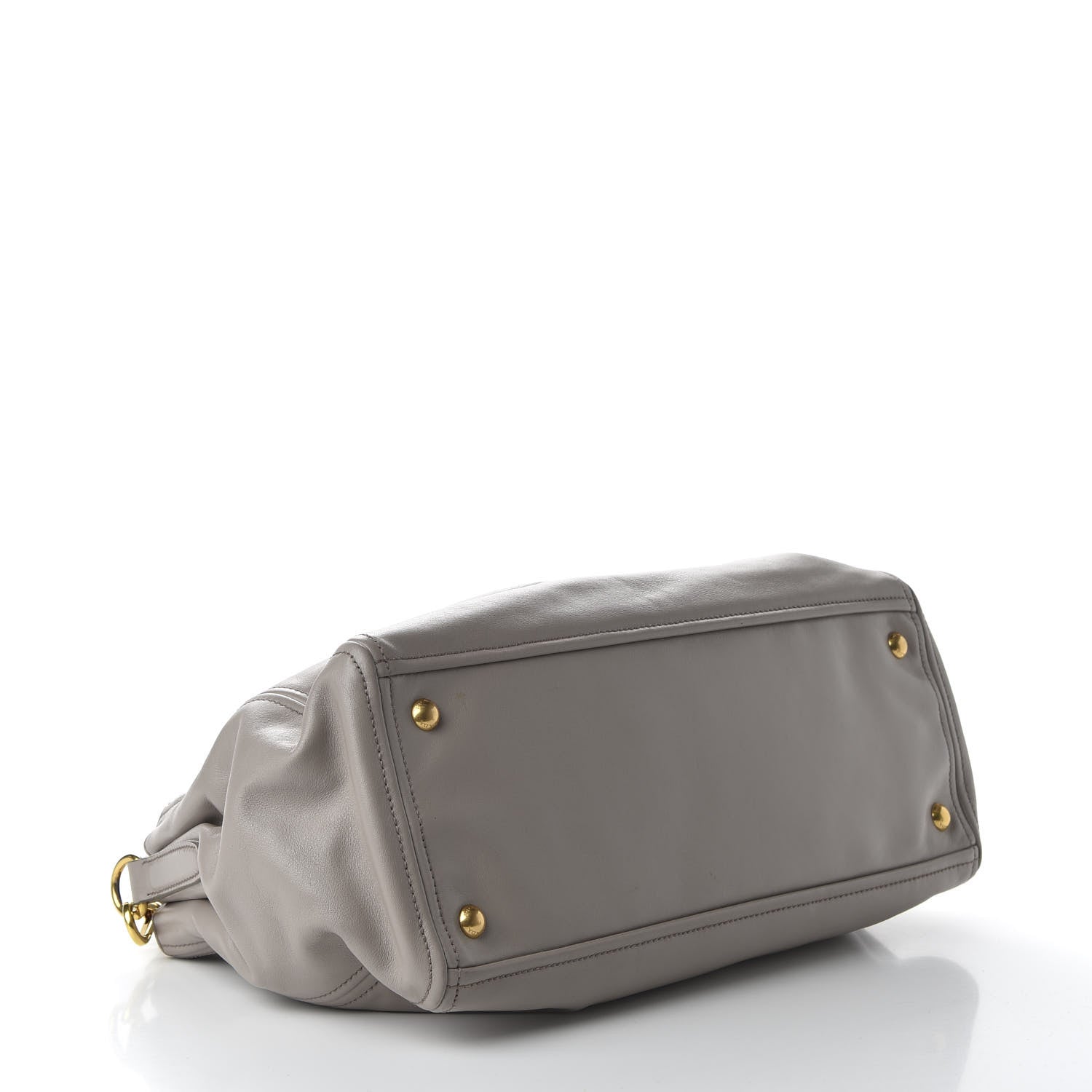 Prada Soft Calfskin Double Zip Shoulder Bag Pomice 5 of 10