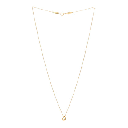Tiffany 18K Yellow Gold 7mm Elsa Peretti Open Heart Pendant Necklace 4 of 5
