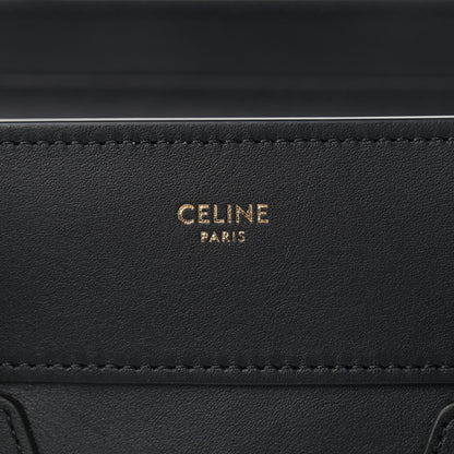 Celine Smooth Calfskin Micro Luggage Black 6 of 10