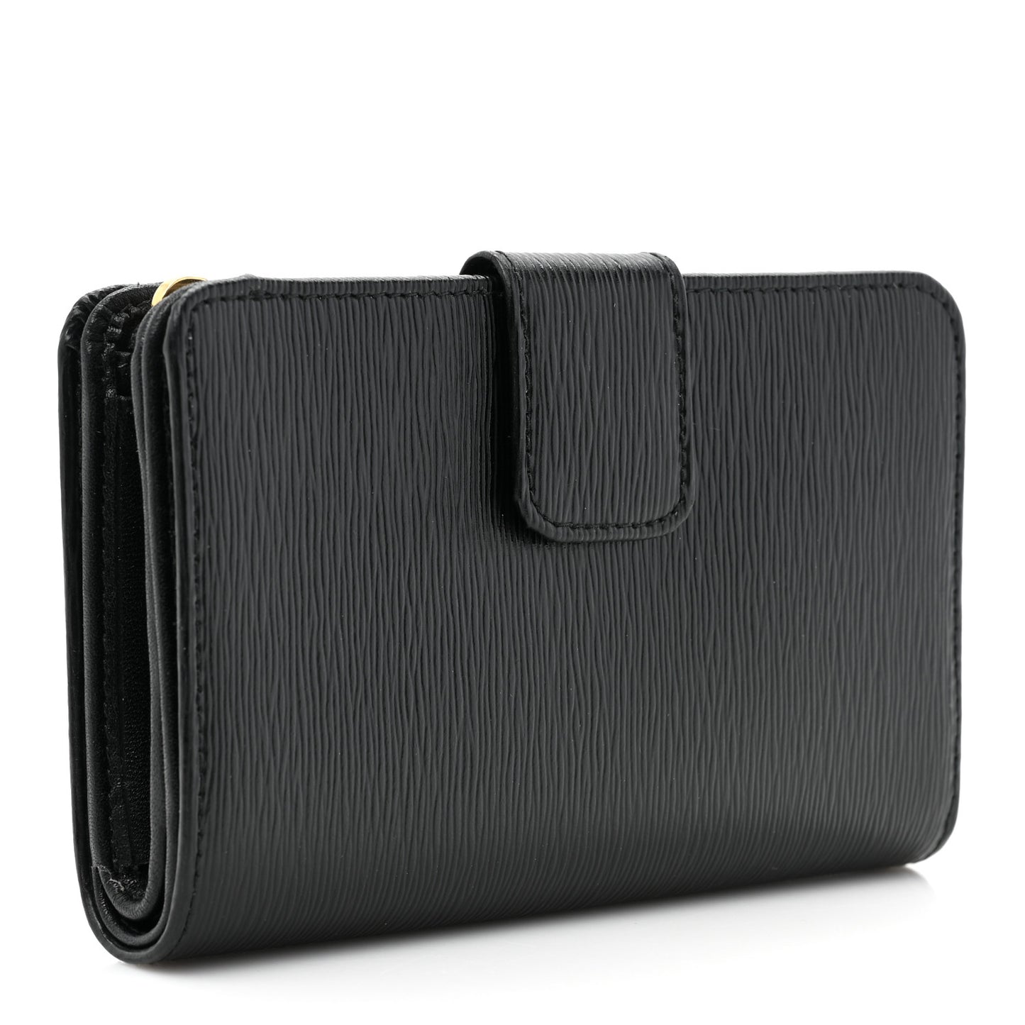 Saffiano Metal Compact Wallet Black