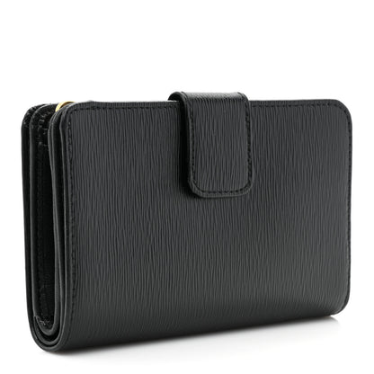 Prada Saffiano Metal Compact Wallet Black 5 of 12