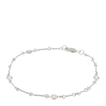 Roberto Coin 18K White Gold Diamond DogBone Chain Station Bracelet 1 of 3
