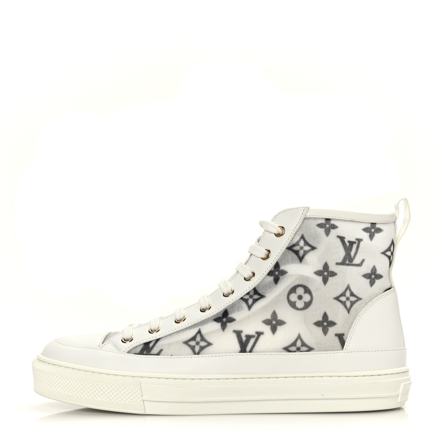 Technical Fabric Calfskin Monogram Printed Stellar Sneaker Boots 41 Blue