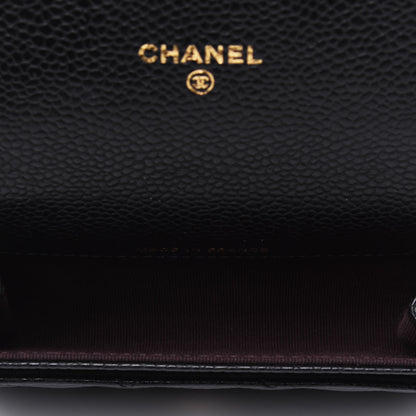 Chanel Caviar Quilted Flap Card Holder Wallet Black 5 of 12