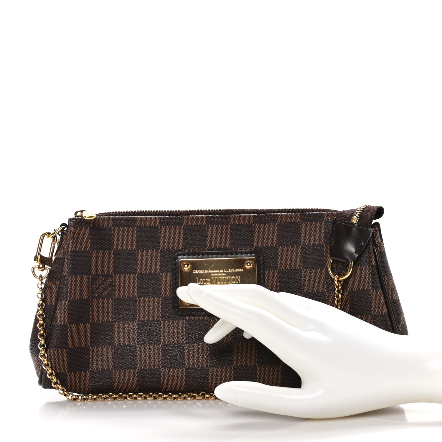 Louis Vuitton Damier Ebene Eva Clutch 2 of 10