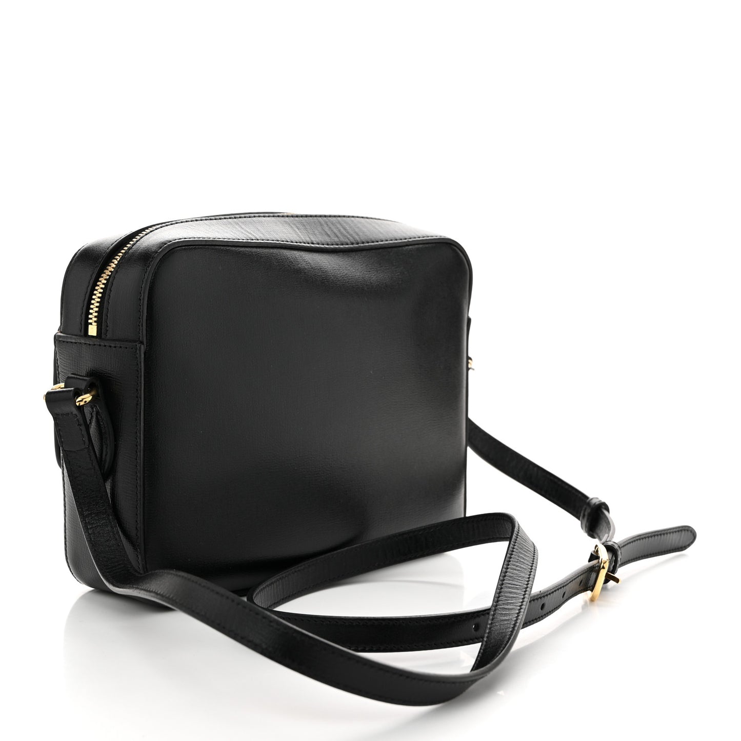 Textured Calfskin Small Horsebit 1955 Shoulder Bag Black