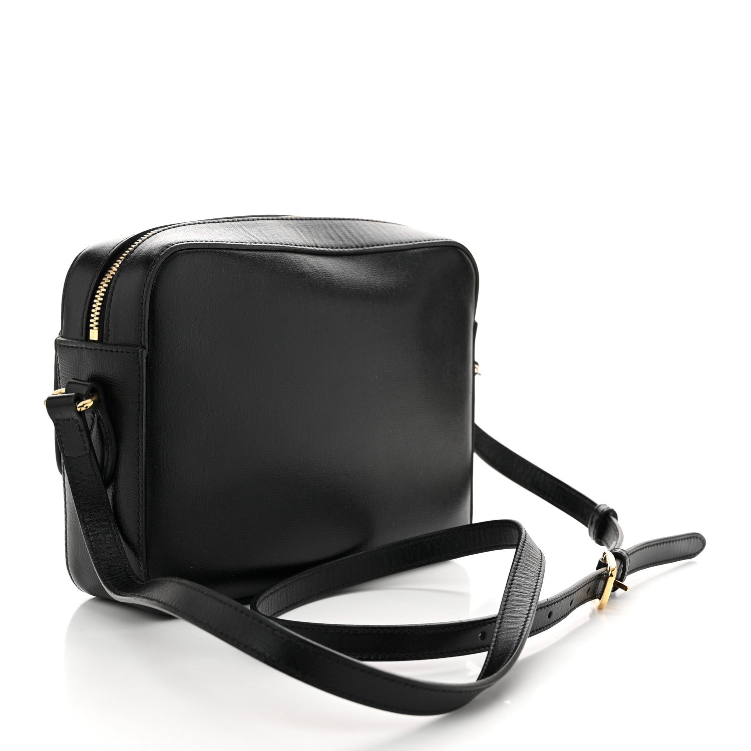 Gucci Textured Calfskin Small Horsebit 1955 Shoulder Bag Black 3 of 10